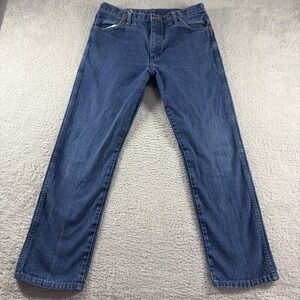 VINTAGE Wrangler Jeans Mens 36x31 (Fits 34x31) 13MWZ Blue 100% Cotton